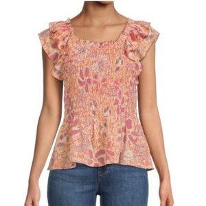 Nanette Lepore Floral Smocked Top